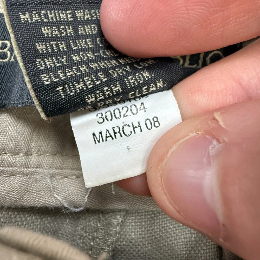 Y2K Banana Republic Shorts Mens 30 Khaki Beige Linen‎ Bermuda Chinos Beachy 10